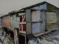 SOLD $575 MM-1S3-25032 12x16 matted frame white
